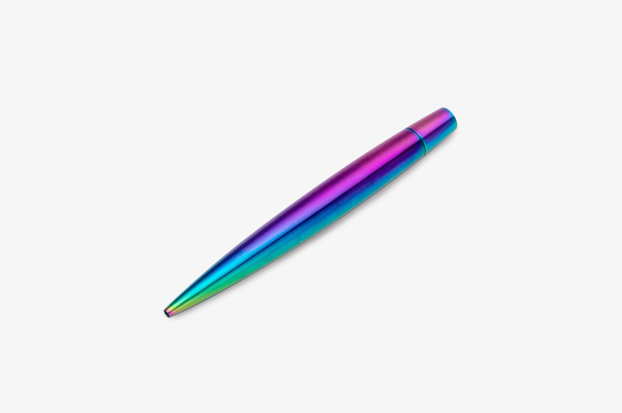 筆記具 Gravitas Twist Skittle Polished Gravitas - Twist Grade 5 Titanium Rainbow Skittle PvD Machine