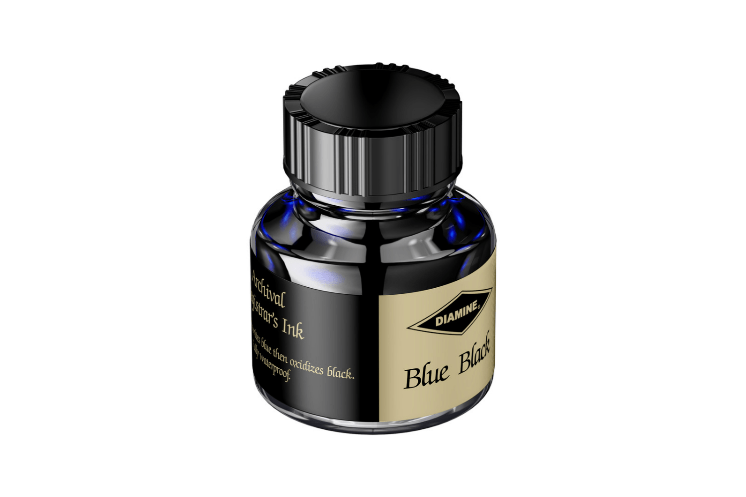 thumbnail image 2 of Diamine 30ml Blue/Black Fountain Pen Ink Bottle - Fast Drying, Smooth Flow, Safe For All Fountain Pens 2 of 3