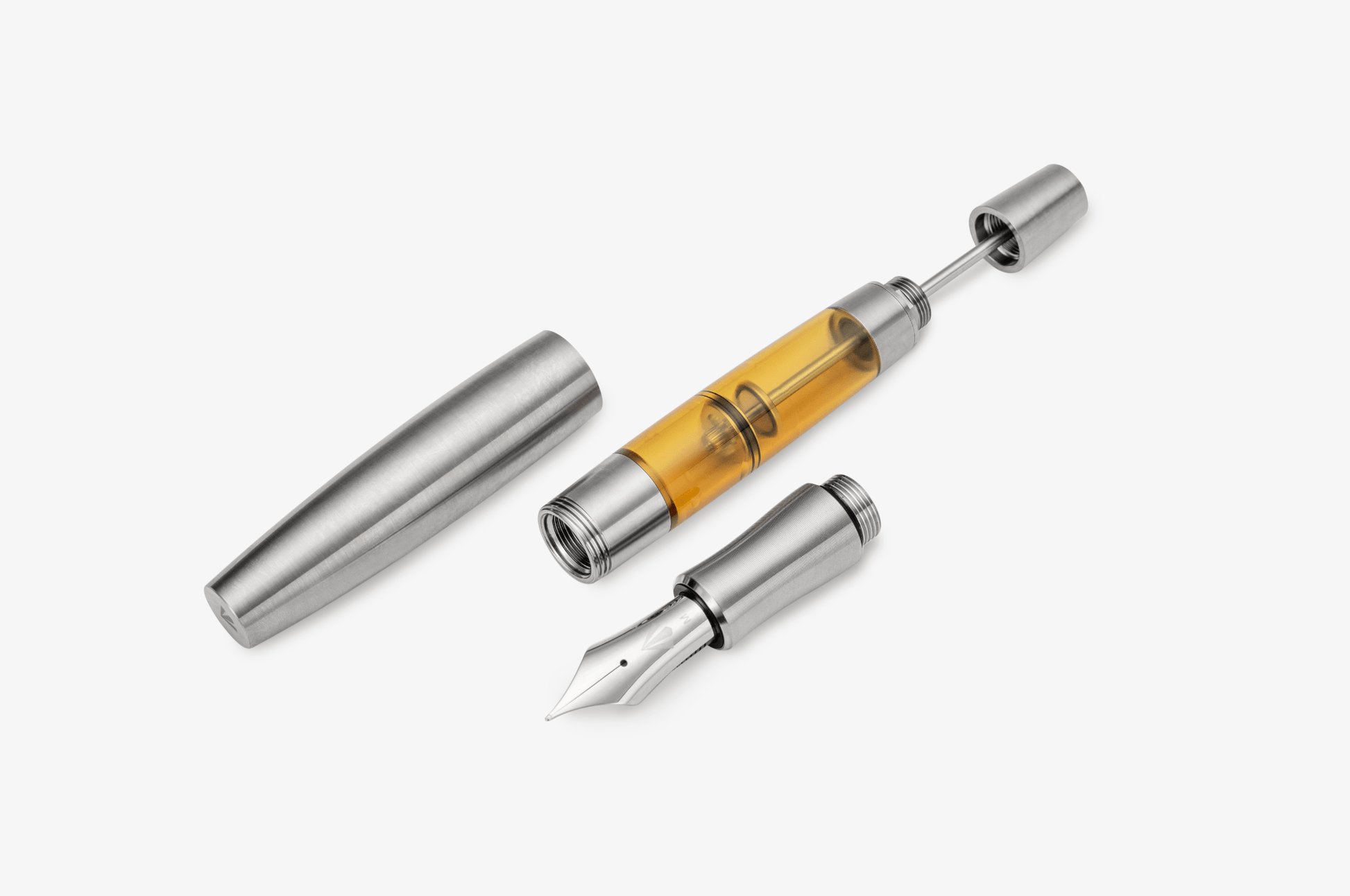 Gravitas Fountain Pen Grade - Monster Grade 5 Titanium Machine Finish