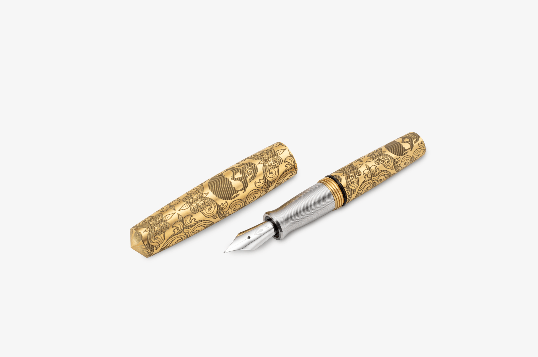 Gravitas Pens Members Area Gravitas Pocket - Skull Brass