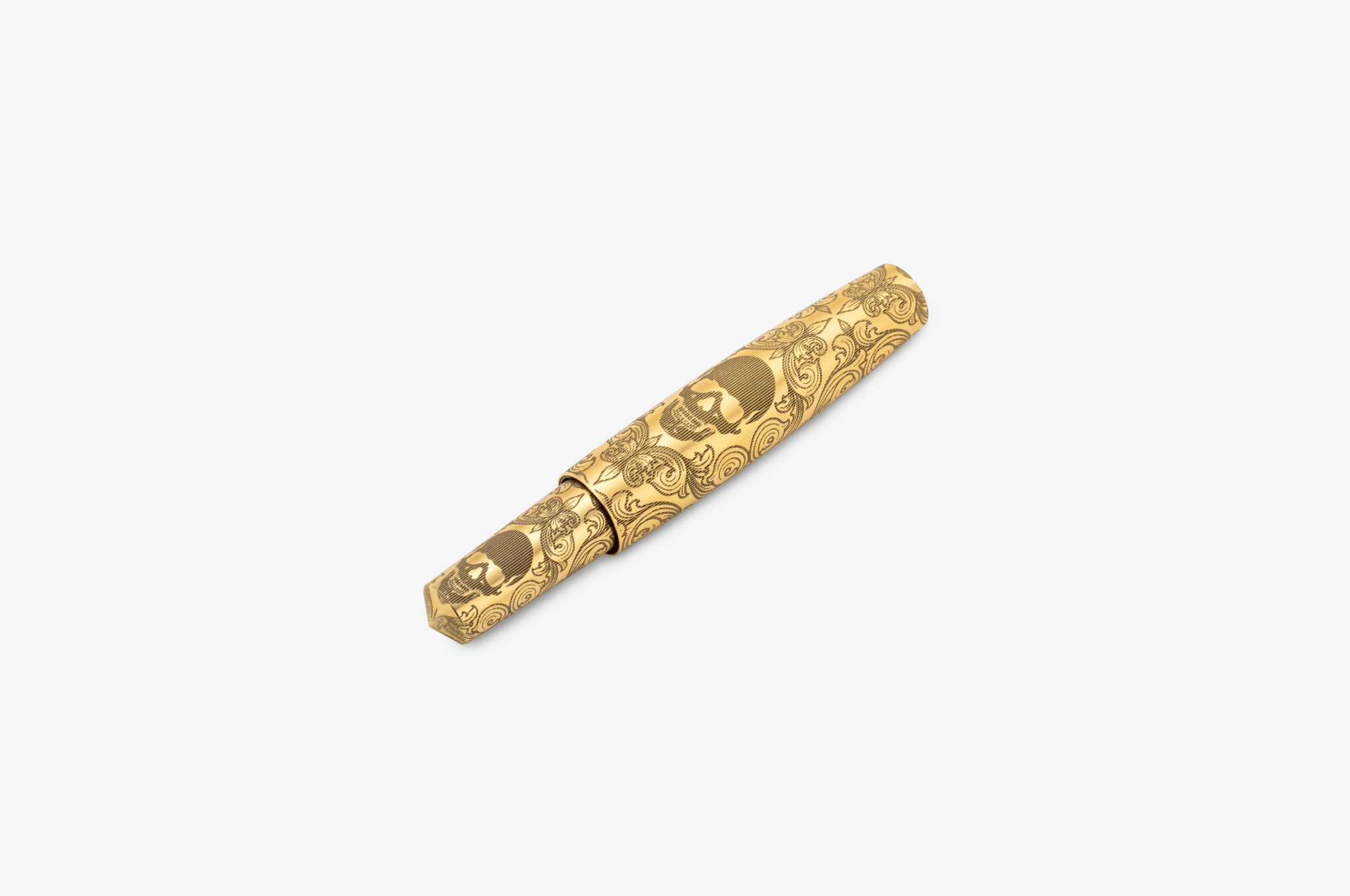 Gravitas Pens Members Area Gravitas Pocket - Skull Brass