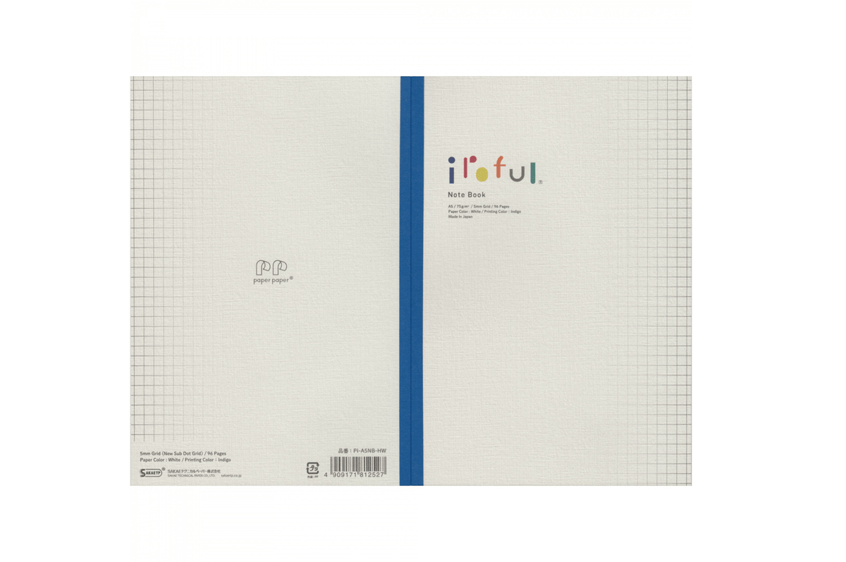 Iroful Paper Iroful - A5 Ivory Grid Notebook | 96 pages
