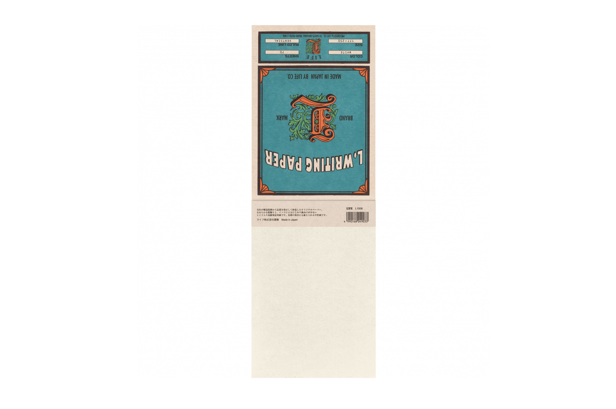Life Paper Life - L. Brand Label Letter Paper Pad B5 | Lined 70 pages