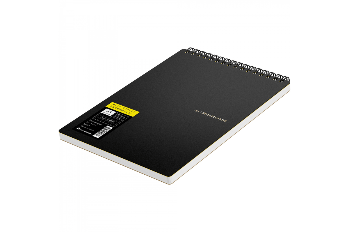 Maruman Paper Maruman - Mnemosyne 165 Black A5 Notepad | Grid 140 pages