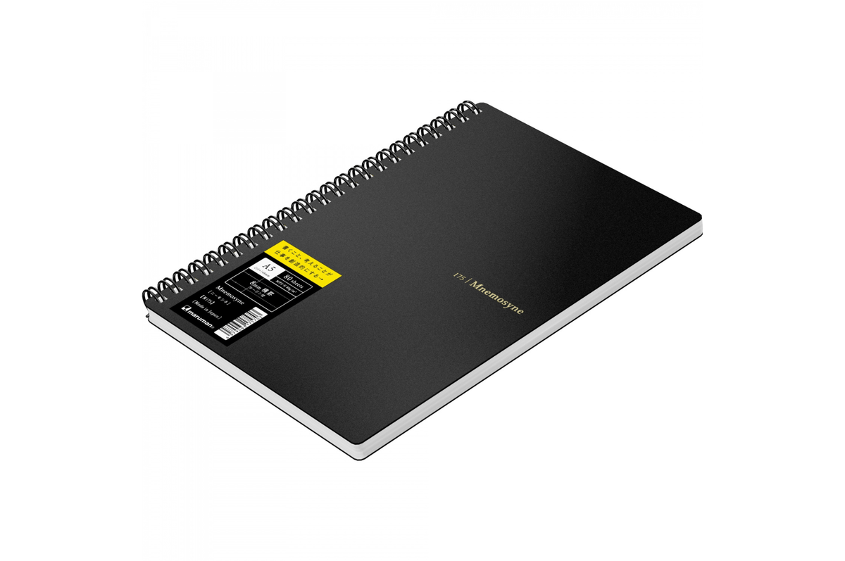 Maruman Paper Maruman - Mnemosyne 175 Black A5 Notebook | Lined 160 pages