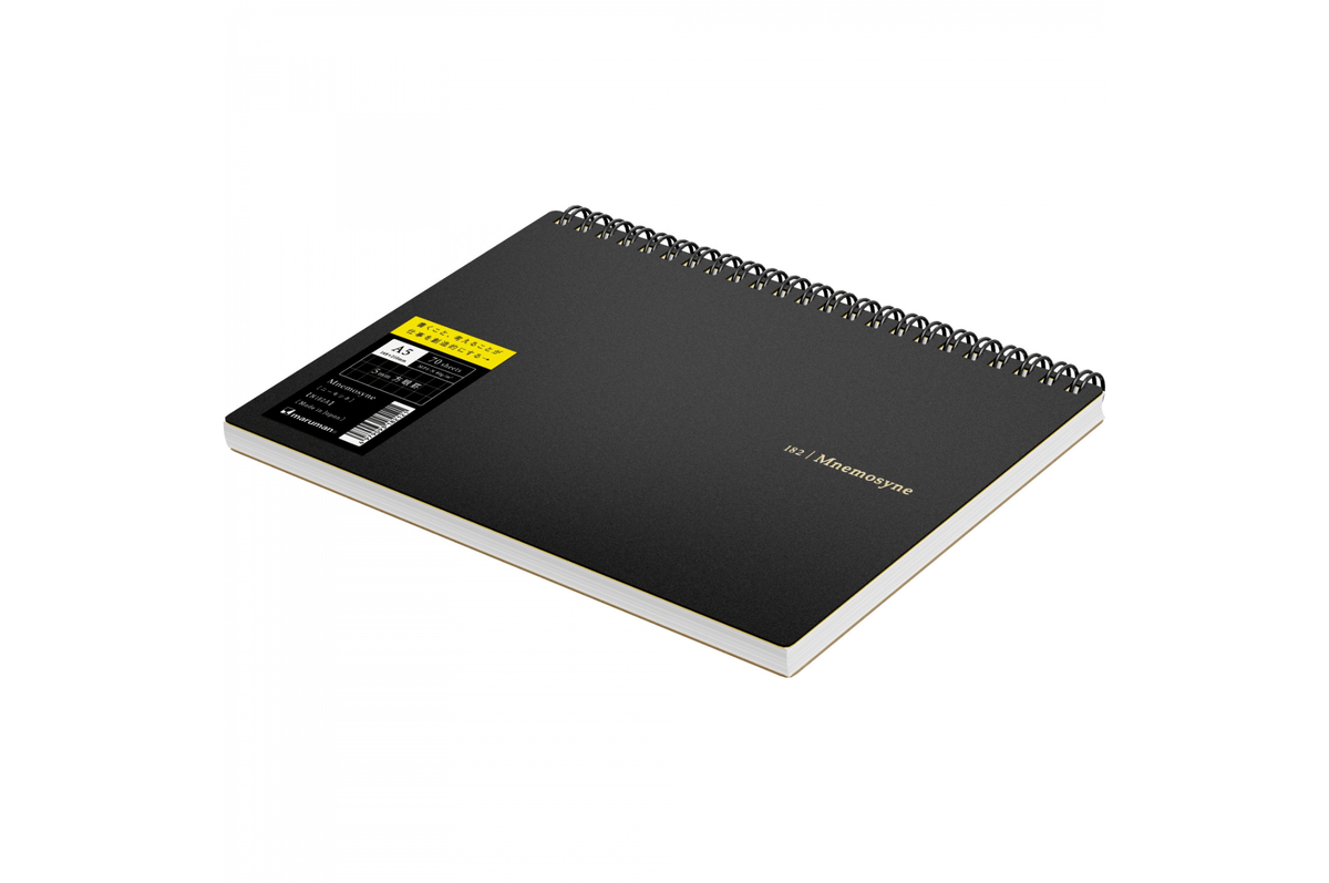 Maruman Paper Maruman - Mnemosyne 182 Black A5 Notebook | Grid 140 pages