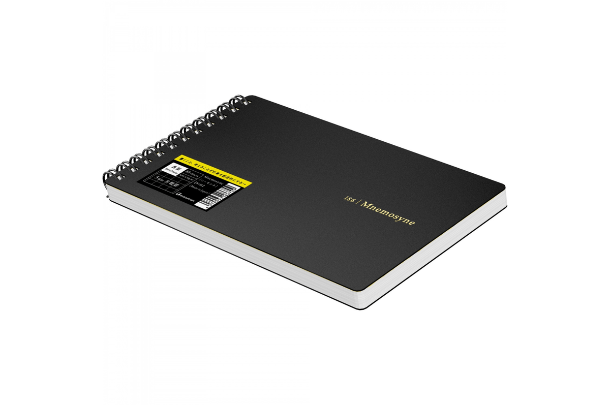 Maruman Paper Maruman - Mnemosyne 186 Black 100x170mm Notepad | Grid 160 pages