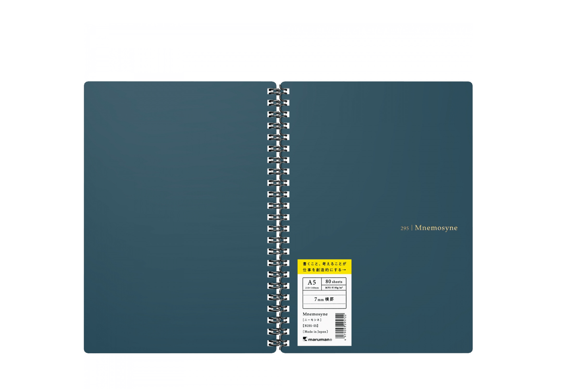 Maruman Paper Maruman - Mnemosyne 295 Dark Blue A5 Softcover Notebook | Lined 160 pages
