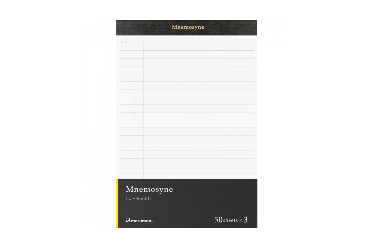 Maruman Paper Maruman - Mnemosyne P169X3 Notepad Holder Refill | Lined 100 pages - Set of 3
