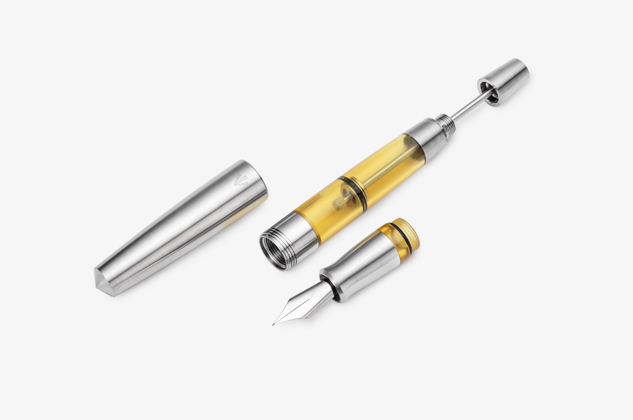 Gravitas Fountain Pen Gravitas - Vac 2.0 Titanium Machine Finish